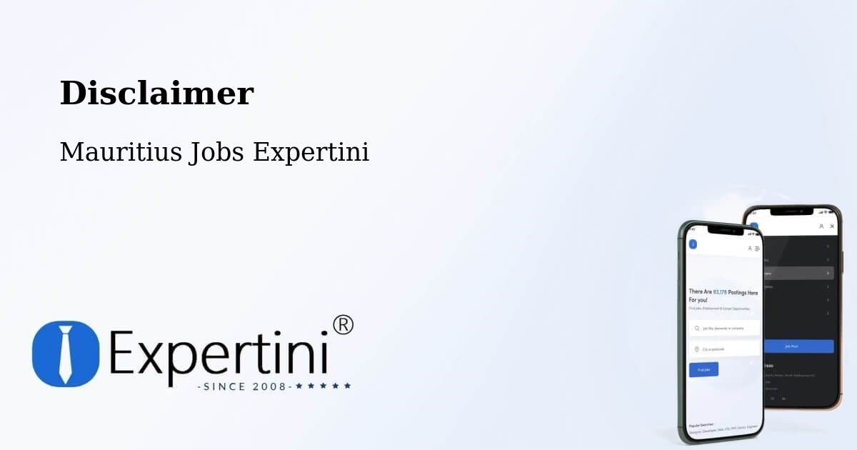 Disclaimer – Ebene - Mauritius Jobs Expertini